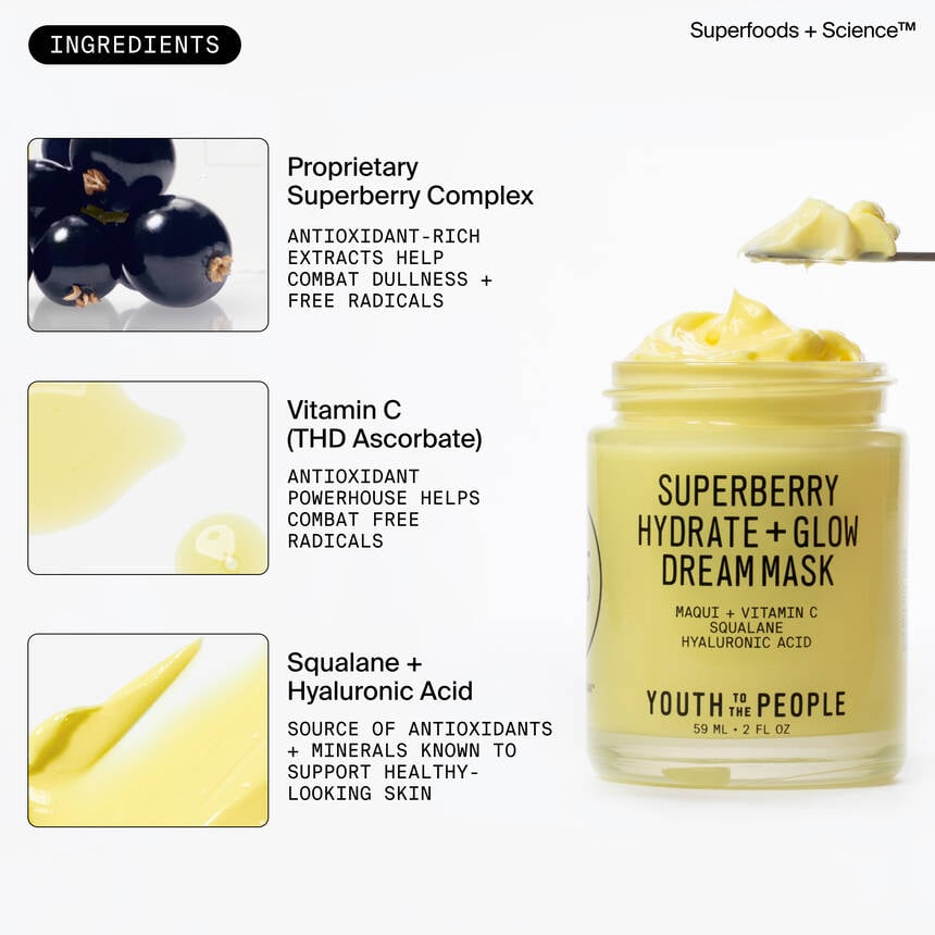 Yttp Superberry Hydrate And Glow Dream Mask Superberry Hydrate and Glow Dream Mask | Youth To The People