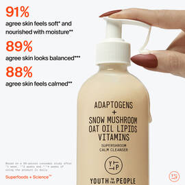 Adaptogens + Snow Mushroom + Oat Oil Lipids + Vitamins Supershroom Calm Cleanser