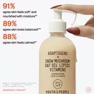 Adaptogens + Snow Mushroom + Oat Oil Lipids + Vitamins Supershroom Calm Cleanser