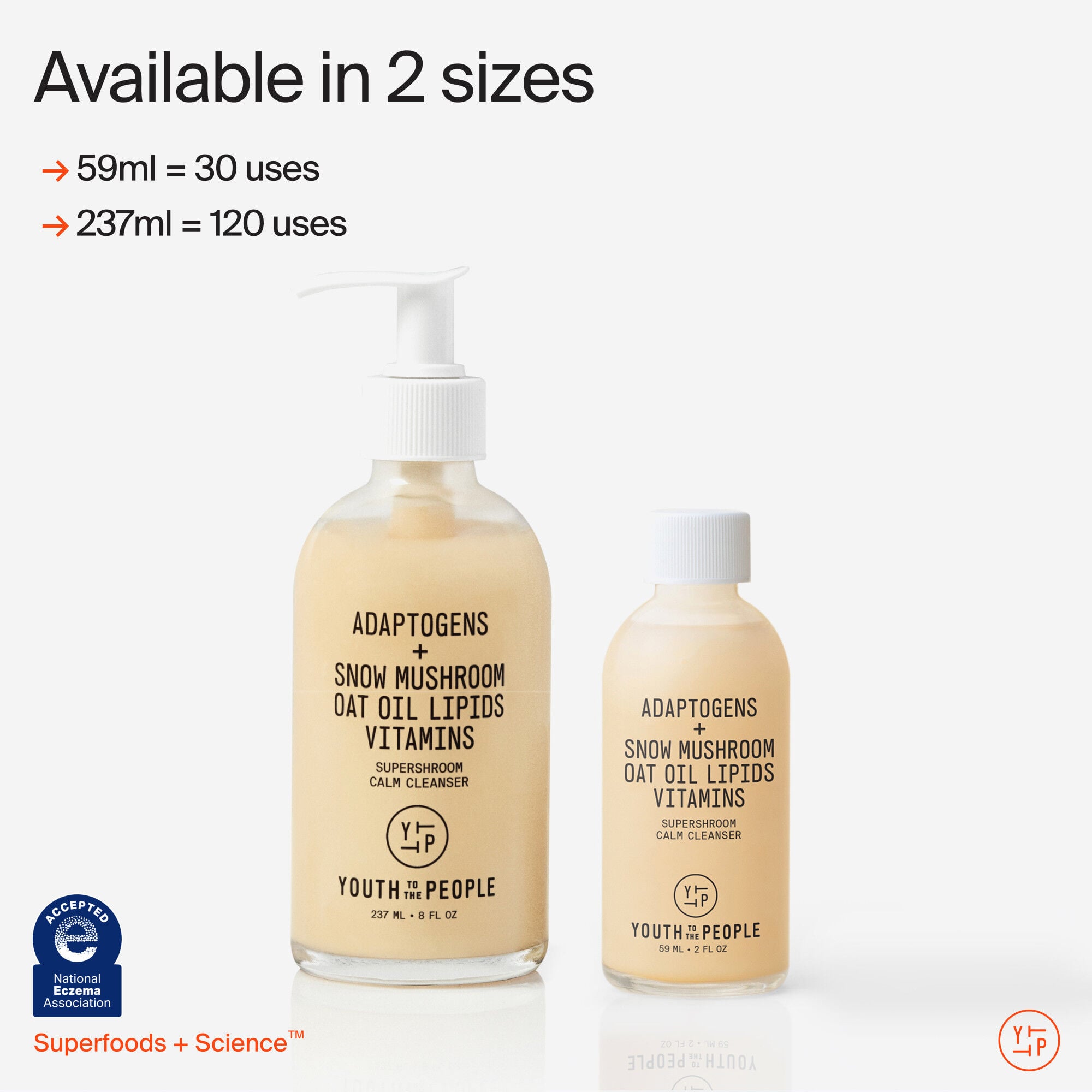 Adaptogens + Snow Mushroom + Oat Oil Lipids + Vitamins Supershroom Calm Cleanser
