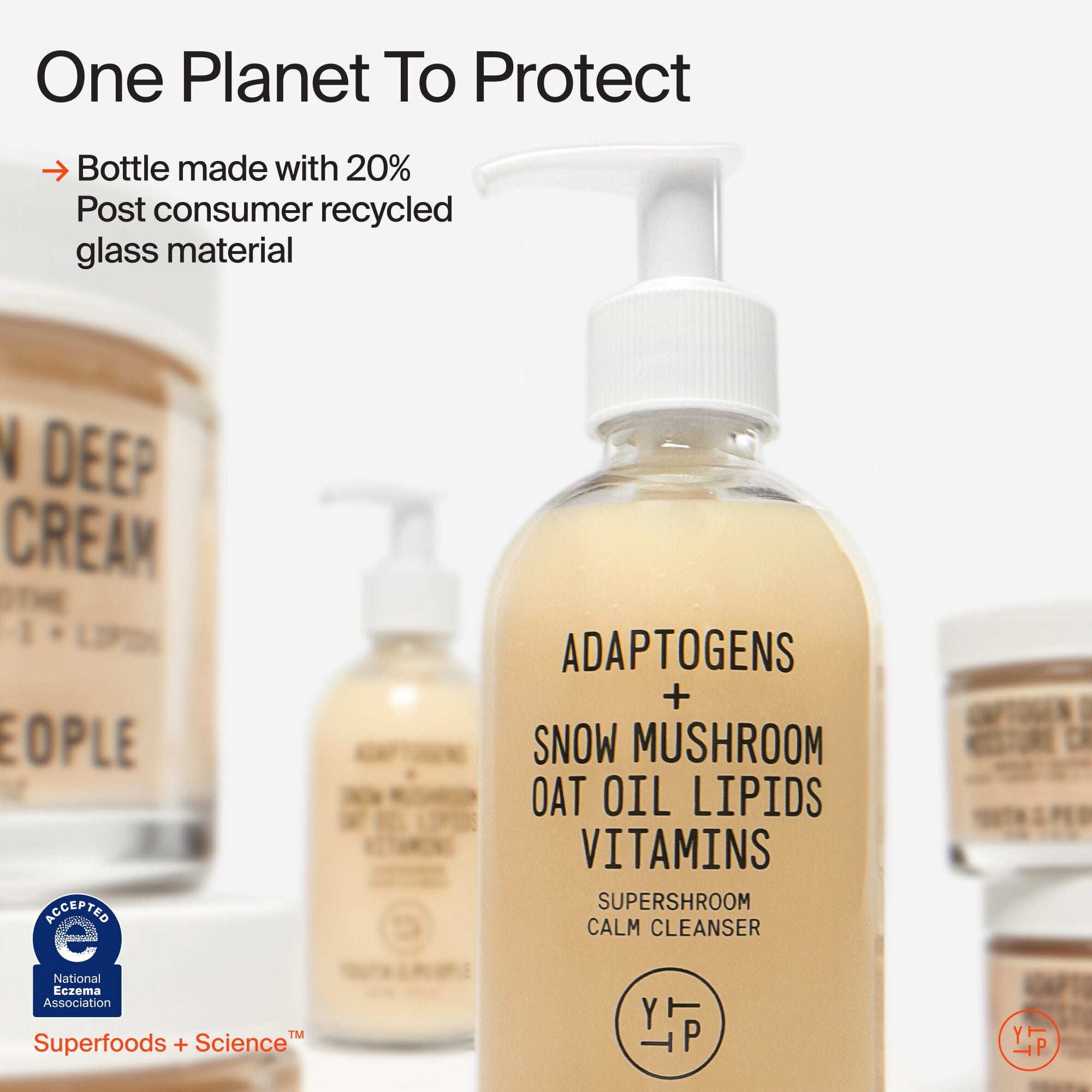 Adaptogens + Snow Mushroom + Oat Oil Lipids + Vitamins Supershroom Calm Cleanser