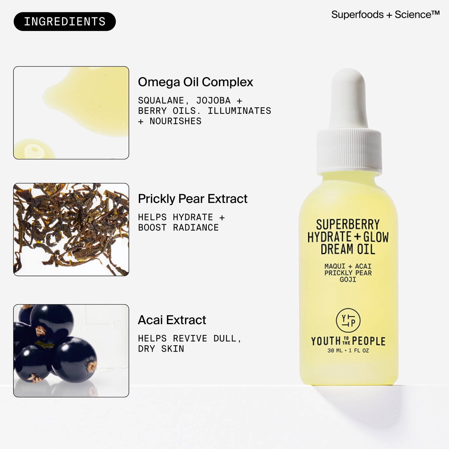 Superberry Superberry Hydrate & Glow Face Dream Oil | Youth To The People
