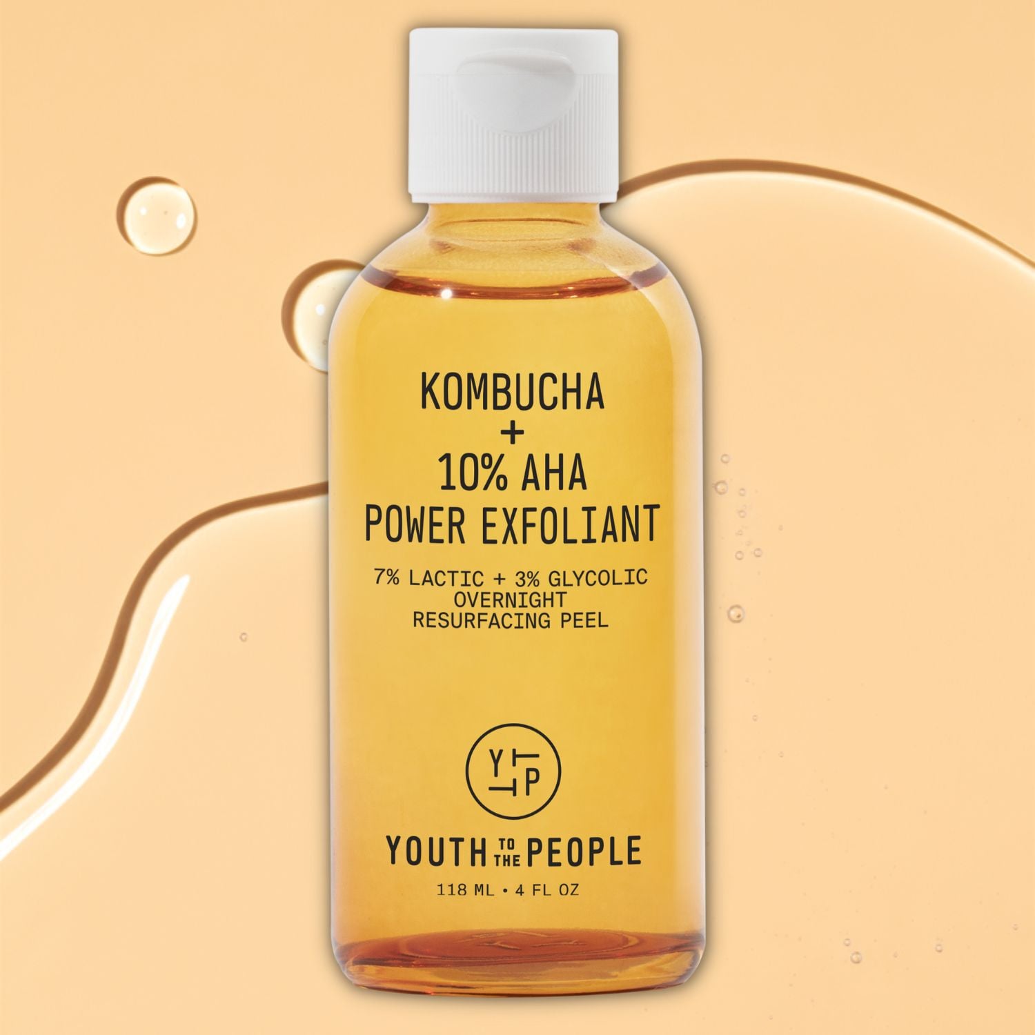 Youth To The People Kombucha 10 AHA Power Exfoliant - 4oz Overnight Leave-On Peel 42$