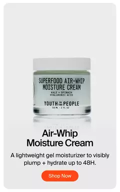 Superfood Air-Whip Moisture Cream. Lock in long-lasting moisture that's never heavy or greasy.