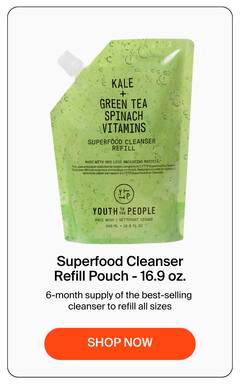 Superfood Cleanser Refill Pouch - 16.9 oz. 6-month supply of the best-selling cleanser to refill all sizes.