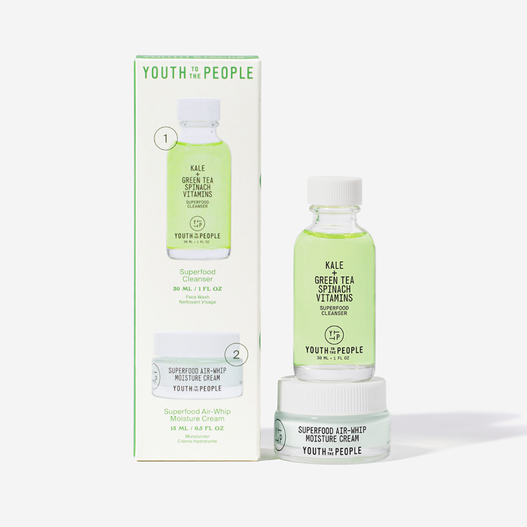 Youth To The People Youth Stacks: Daily Skin Health | Superfood Cleanser & Moisturizer Skincare Set